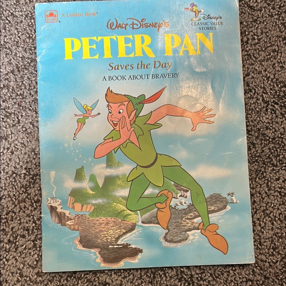 Vintage 1987 Peter Pan Saves the Day Disney Classic Values Book
